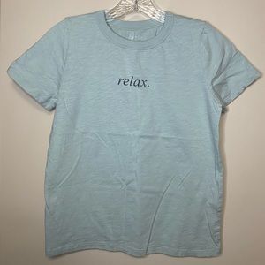 Zoe + Liv “relax.” Tee